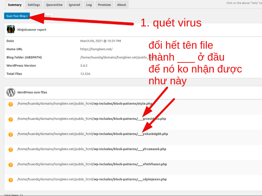 Diệt virus cho web wordpress - Thiết kế website Quảng Bình Web img 60444e4dc32a1