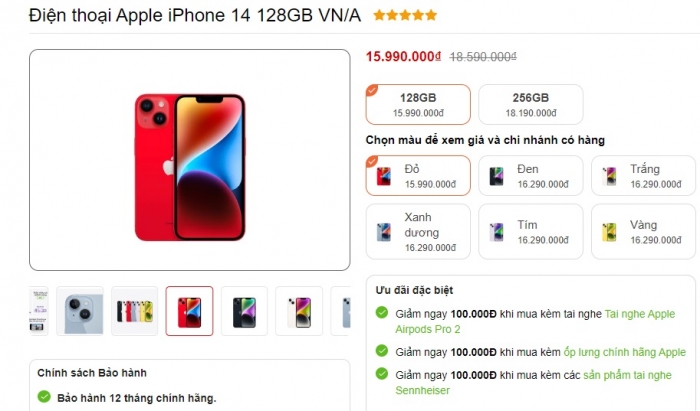 iPhone 14 xuống giá mạnh mẽ trước iPhone 16 sắp ra mắt, iPhone tai thỏ cuối cùng sắp rẻ như bèo iphone 14 gia t9 1