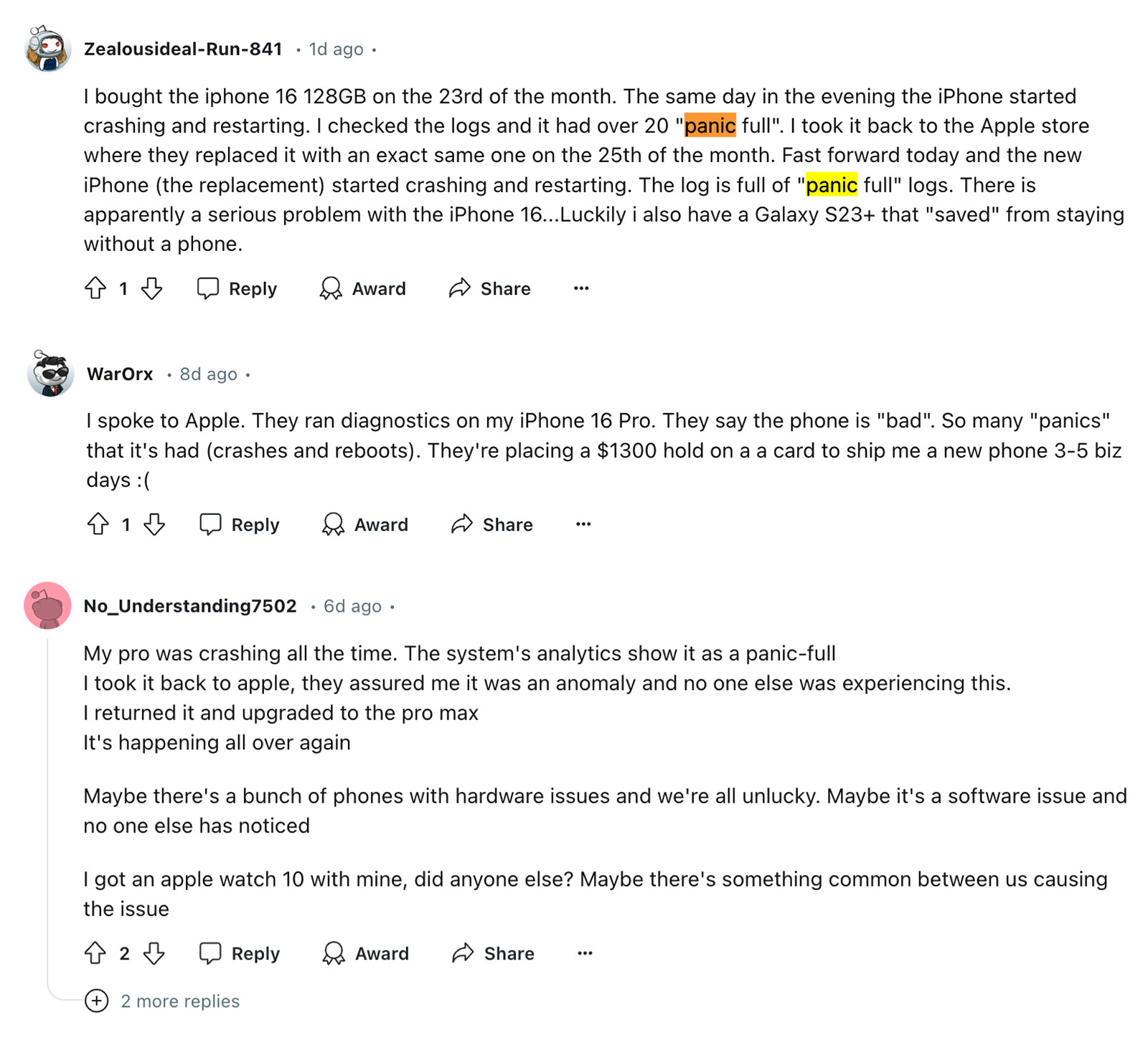 Vừa mới mở bán, nhiều mẫu iPhone 16 series đã gặp hai lỗi nghiêm trọng Loi Panic Full Reset Counter iPhone 16 Pro Max series 1