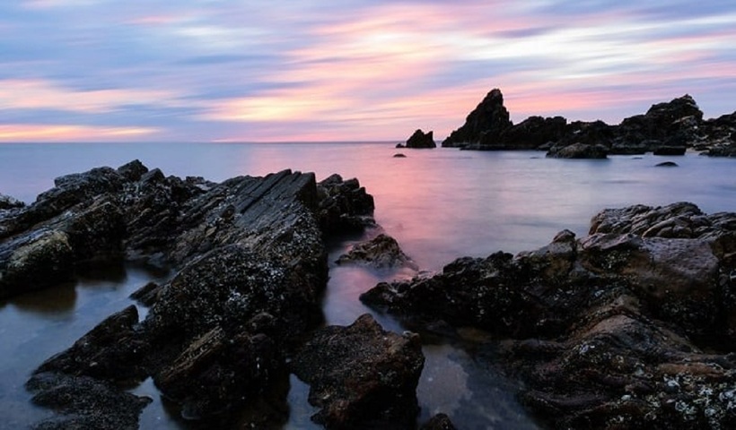 Bãi Đá Nhảy Quảng Bình có gì mà ai đến cũng không nỡ về? Hoàng hôn ở Bãi Đá Nhảy.