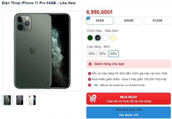 Đây là iPhone ba mắt giá rẻ nhất Việt Nam, rẻ như bèo, camera zoom quang 2x xịn hơn iPhone 16 mới iphone 11 pro t9 5