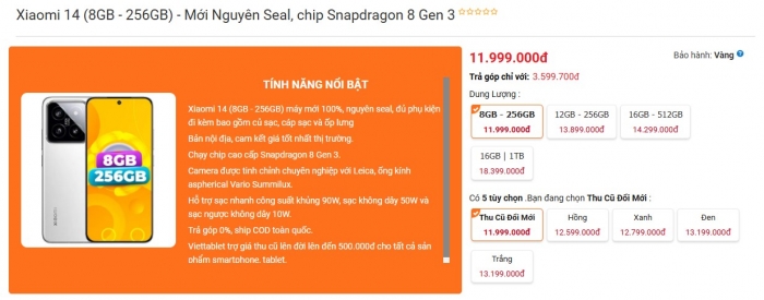 Giá đập hộp Xiaomi 14 sập sàn tháng 8, trang bị mạnh vẫn đủ so kè Galaxy S25, iPhone 16 1755219222 937 T8