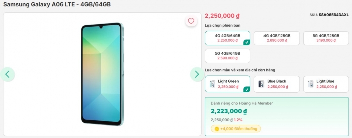 Cầm 2 triệu rinh ngay vua Android giá rẻ Galaxy A06, thiết kế cam kép đẹp như iPhone 16 1755935079 711 T5