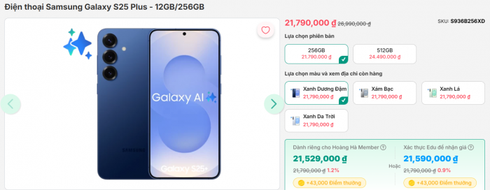 Galaxy S25 Plus rẻ sập sàn đầu tháng 9, khắc chế cứng iPhone 16 Plus, AI xịn hơn iPhone 16 Pro Max T6