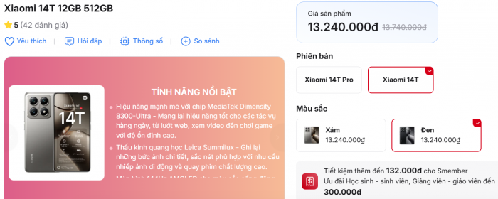 Xiaomi 14T giá hơn 11 triệu, AI xịn đe nẹt cả iPhone 16, Galaxy S25, thống trị doanh số tầm trung T7