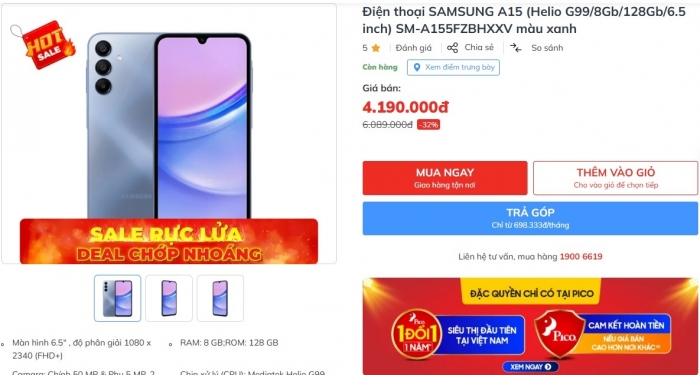 Galaxy A15 rẻ như cỏ cho trang bị xịn hơn iPhone 16, vua doanh số một thời vẫn cực cháy vào T8/2025 galaxy a15 t7 9
