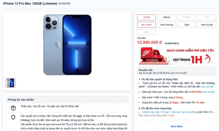 Chiếc iPhone này nhiều trang bị ngon như iPhone 16 Pro Max, giá đang rẻ như bèo ngon hơn iPhone 16 iphone 13 pro max t8 1