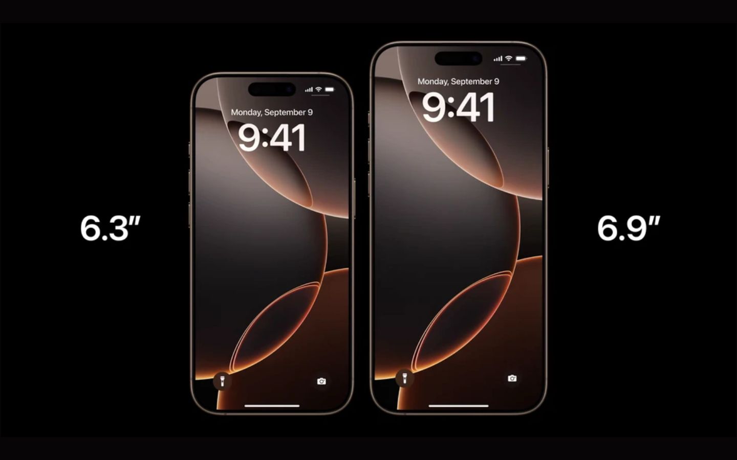 So sánh kích thước màn hình iPhone 16 Pro và iPhone 16 Pro Max