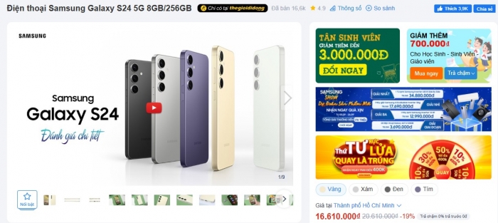 Vua AI Phone giá rẻ Galaxy S24 sale kỷ lục cuối tháng 9, trang bị xịn ăn đứt iPhone 16 1758732475 960 T9