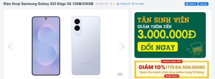 Galaxy S25 Edge giảm kỷ lục gần chục triệu đầu tháng 9, đại chiến iPhone 16 Pro Max T9