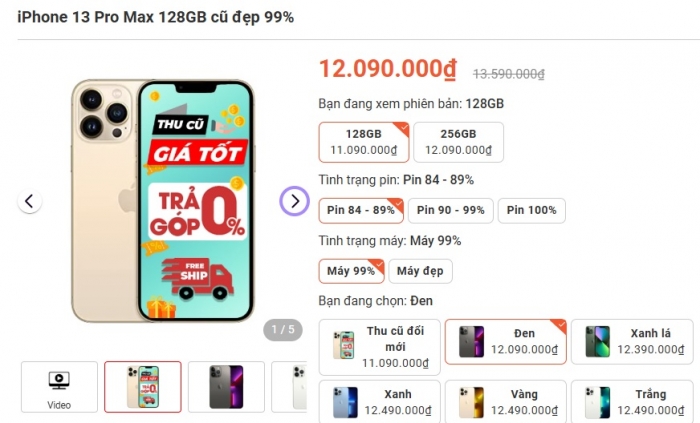 iPhone 13 Pro Max không thua iPhone 16 Pro Max nhiều, liệu có đáng mua so với iPhone 17 Pro Max iphone 13 pro max t9 5