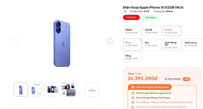 Hơn 18 triệu đã có thể đập hộp iPhone 16 đang rẻ hơn iPhone 17 tới 6 triệu, trang bị không kém nhiều iphone 16 gia t9 15 1