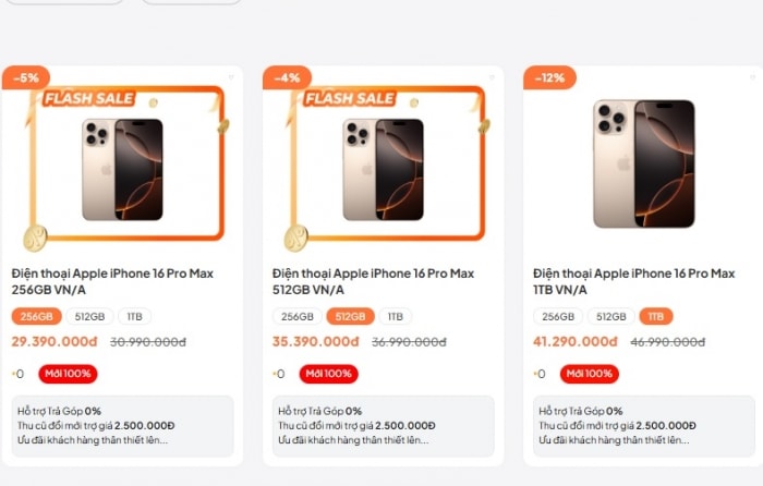 iPhone 16 Pro Max bất ngờ chạm đáy trước "giờ G" iPhone 17 Pro Max ra mắt iphone1.jpg