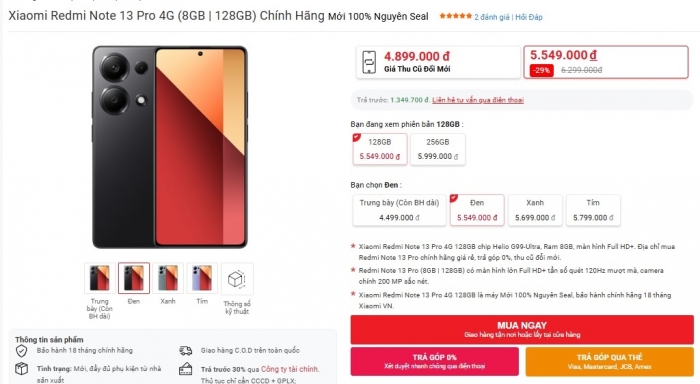 Redmi Note 13 Pro 4G vẫn là vua 4G giá rẻ, vượt trội hơn iPhone 16 giá từ 4 triệu trong tháng 9 redmi note 13 pro 4g t6 3
