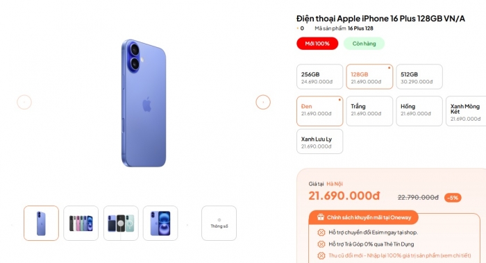 iPhone màn lớn vừa rẻ vừa mạnh nhất, hấp dẫn hơn cả iPhone 17 iphone 16 plus t10 89