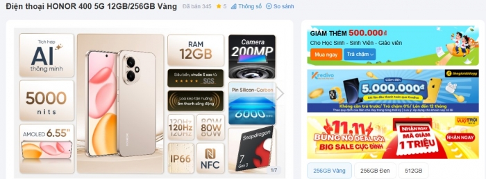 iPhone 16 giá rẻ, Xiaomi 15T hấp dẫn, OPPO Reno13 giảm sâu, HONOR 400 sale T11