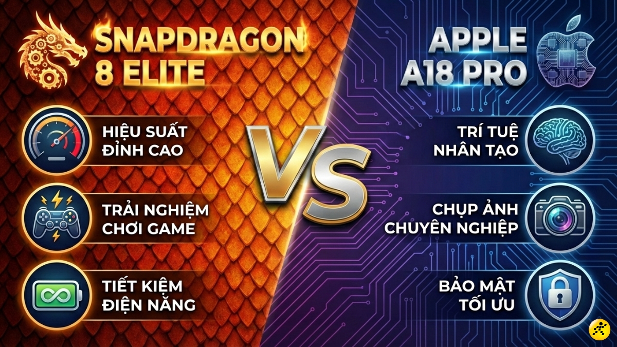 Snapdragon 8 Elite với A18 Pro