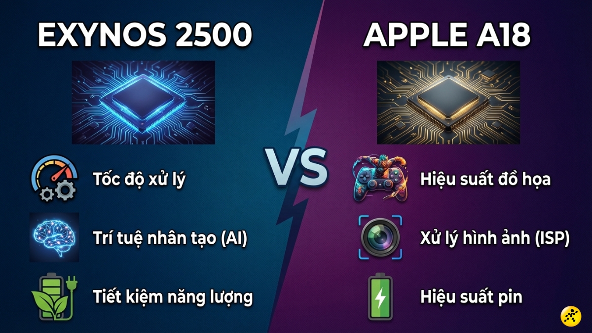 Chip Exynos 2500 và Apple A18