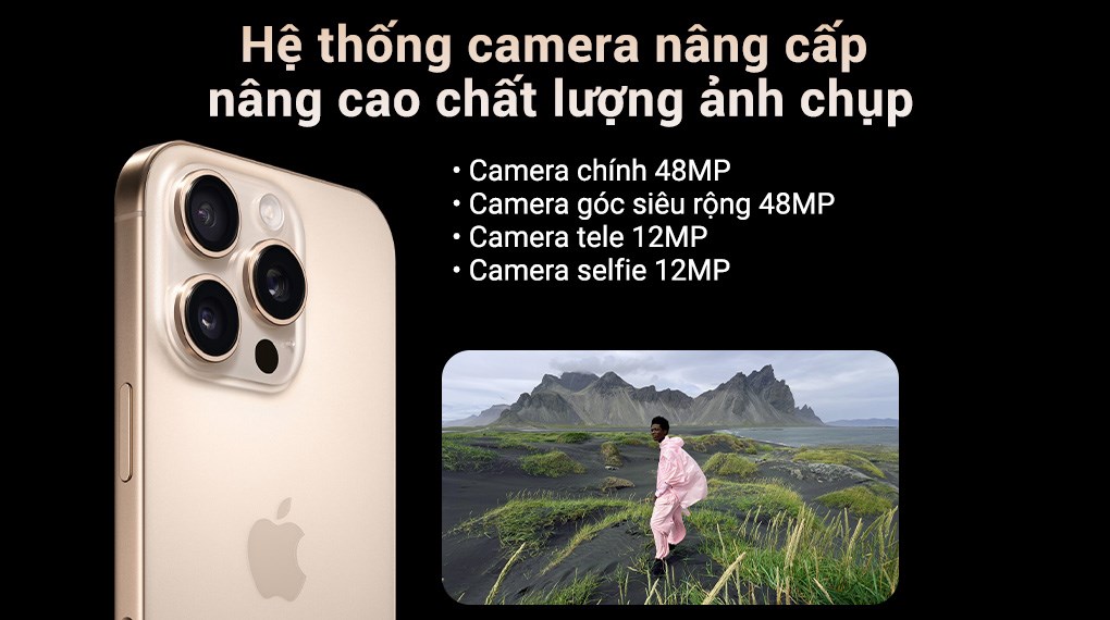 Camera chính 48MP kết hợp cùng khả năng quay video 4K/120fps