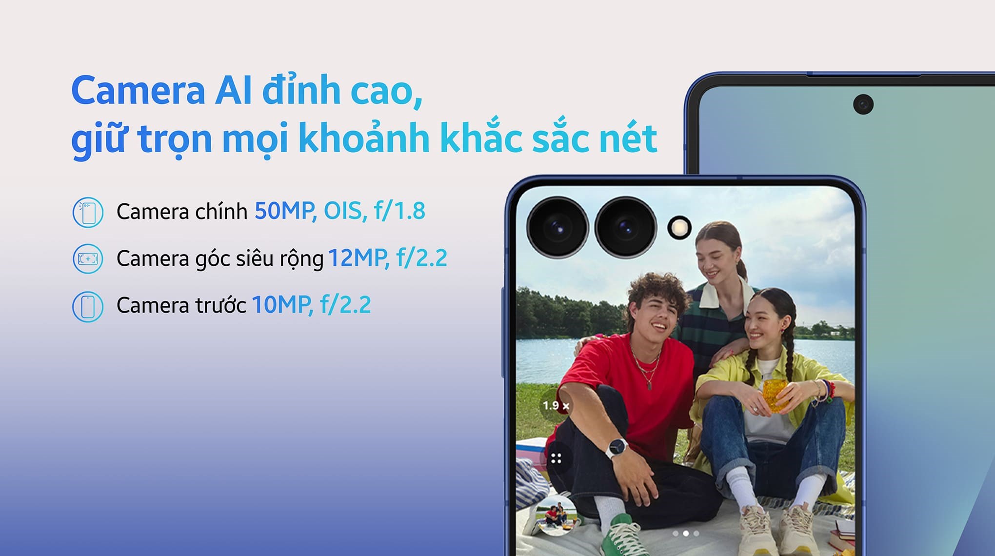 Camera của Z Flip 7 có thiên hướng đẩy tông màu rực rỡ