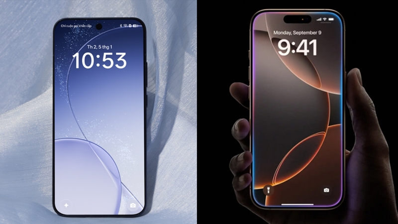 OPPO Reno 15 Pro và iPhone 16 Pro đều có màn hình chất lượng cao